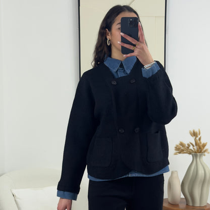 VESTE JEAN / MAILLE