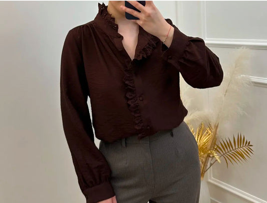 BLOUSE MARRON MANON