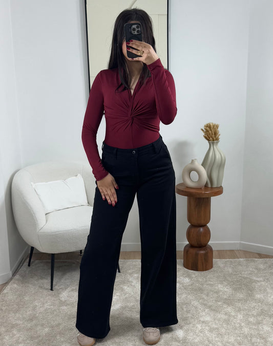 LAURA BLACK WIDE LEG JEAN